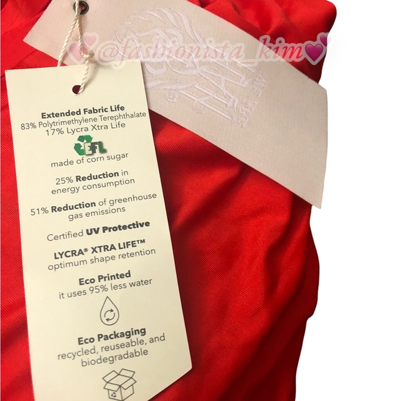 WE ARE HAH red swim dress It suits U 1 piece swimsuit New with tags - Picture 5 of 7